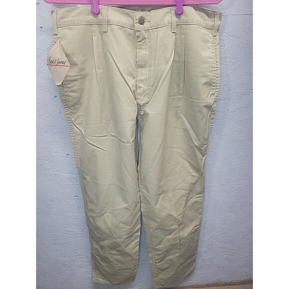 NWT Reed St James Mens Pleated Front Straight Leg Dress Pants Slacks‎ 36X32 Vtg - Picture 2 of 10